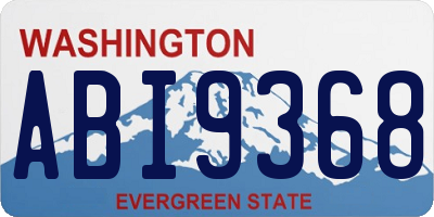 WA license plate ABI9368