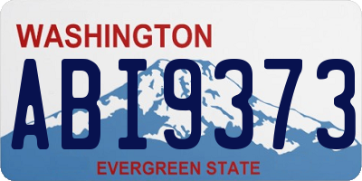 WA license plate ABI9373