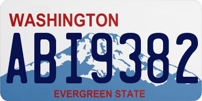 WA license plate ABI9382