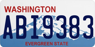 WA license plate ABI9383