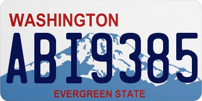 WA license plate ABI9385