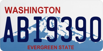 WA license plate ABI9390