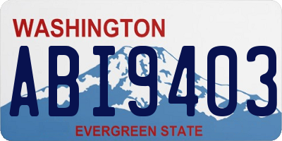 WA license plate ABI9403