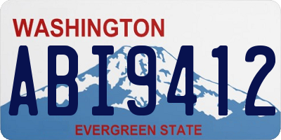 WA license plate ABI9412