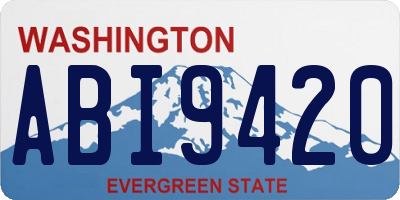 WA license plate ABI9420