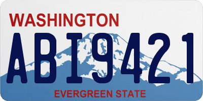 WA license plate ABI9421