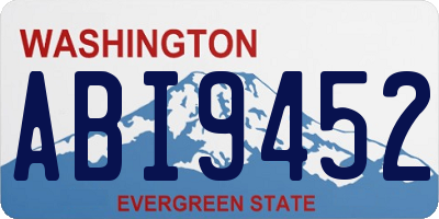 WA license plate ABI9452