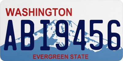 WA license plate ABI9456