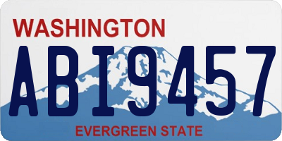 WA license plate ABI9457