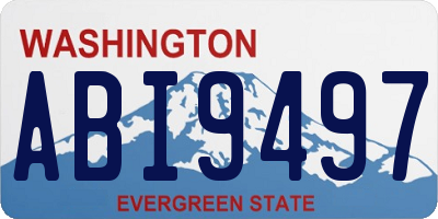 WA license plate ABI9497