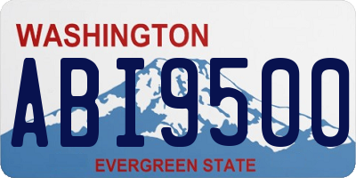 WA license plate ABI9500