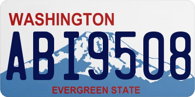 WA license plate ABI9508