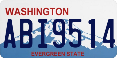 WA license plate ABI9514