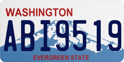 WA license plate ABI9519