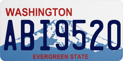 WA license plate ABI9520