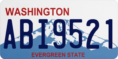 WA license plate ABI9521