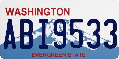 WA license plate ABI9533