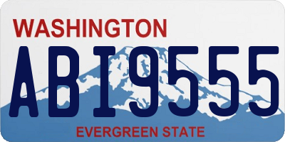 WA license plate ABI9555