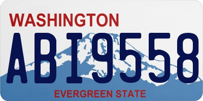 WA license plate ABI9558