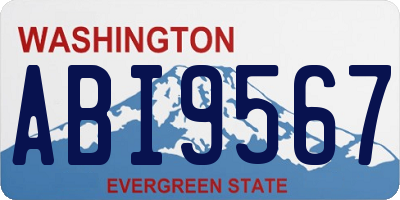 WA license plate ABI9567