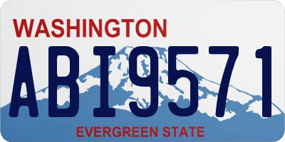 WA license plate ABI9571