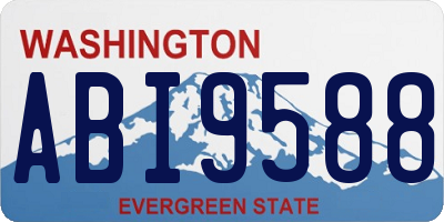WA license plate ABI9588