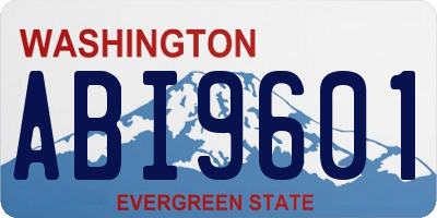 WA license plate ABI9601