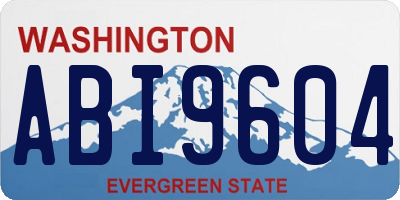WA license plate ABI9604