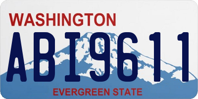 WA license plate ABI9611