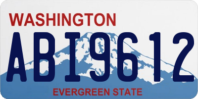 WA license plate ABI9612