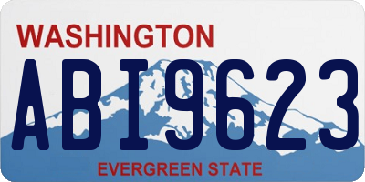 WA license plate ABI9623