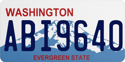 WA license plate ABI9640