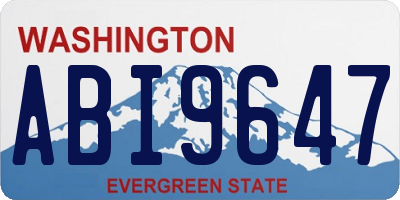 WA license plate ABI9647