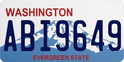 WA license plate ABI9649