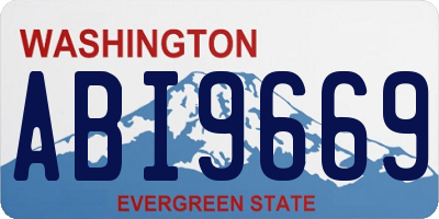 WA license plate ABI9669