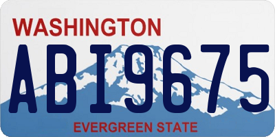 WA license plate ABI9675