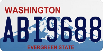 WA license plate ABI9688