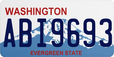 WA license plate ABI9693