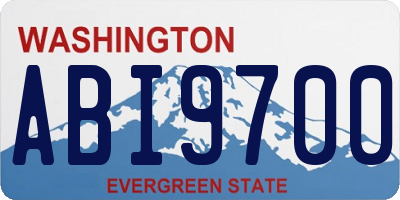 WA license plate ABI9700