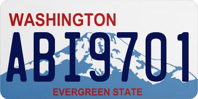 WA license plate ABI9701