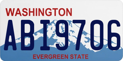 WA license plate ABI9706