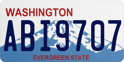 WA license plate ABI9707