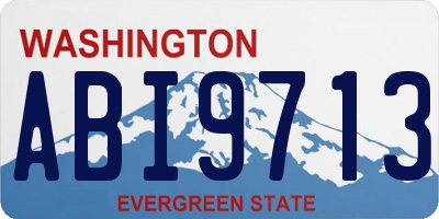 WA license plate ABI9713