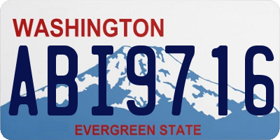 WA license plate ABI9716