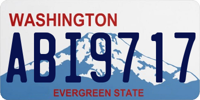 WA license plate ABI9717