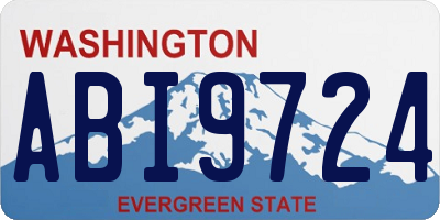 WA license plate ABI9724