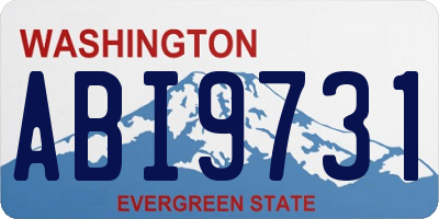 WA license plate ABI9731