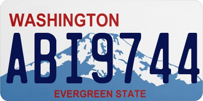 WA license plate ABI9744