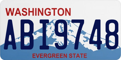 WA license plate ABI9748