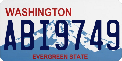WA license plate ABI9749